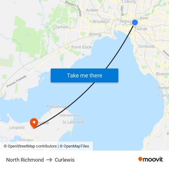 North Richmond to Curlewis map