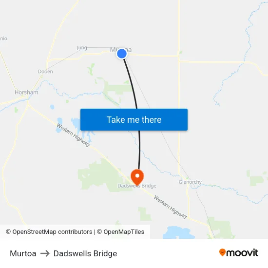 Murtoa to Dadswells Bridge map