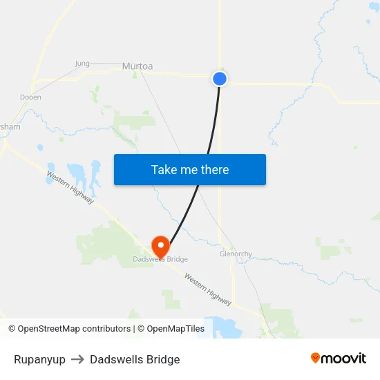 Rupanyup to Dadswells Bridge map