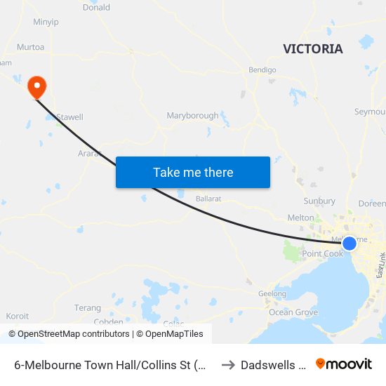 6-Melbourne Town Hall/Collins St (Melbourne City) to Dadswells Bridge map