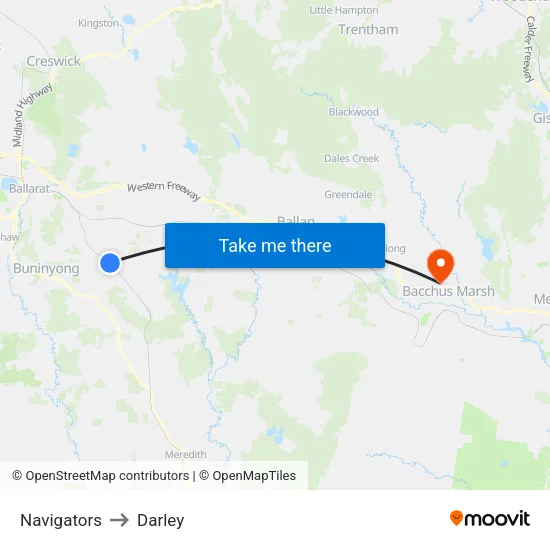 Navigators to Darley map