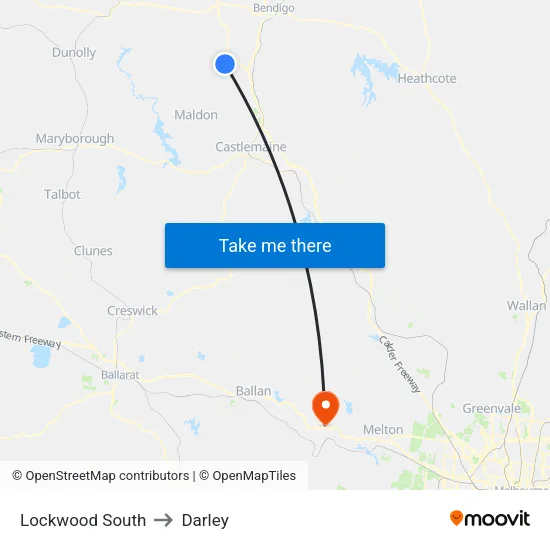 Lockwood South to Darley map