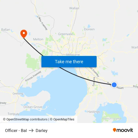 Officer - Bal to Darley map