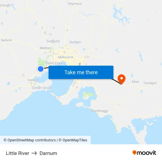 Little River to Darnum map