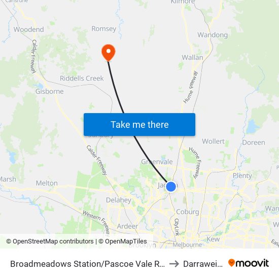 Broadmeadows Station/Pascoe Vale Rd (Broadmeadows) to Darraweit Guim map