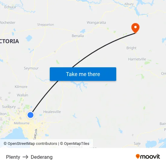 Plenty to Dederang map