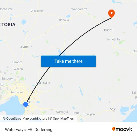 Waterways to Dederang map