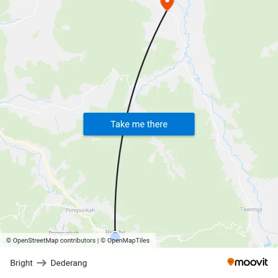 Bright to Dederang map