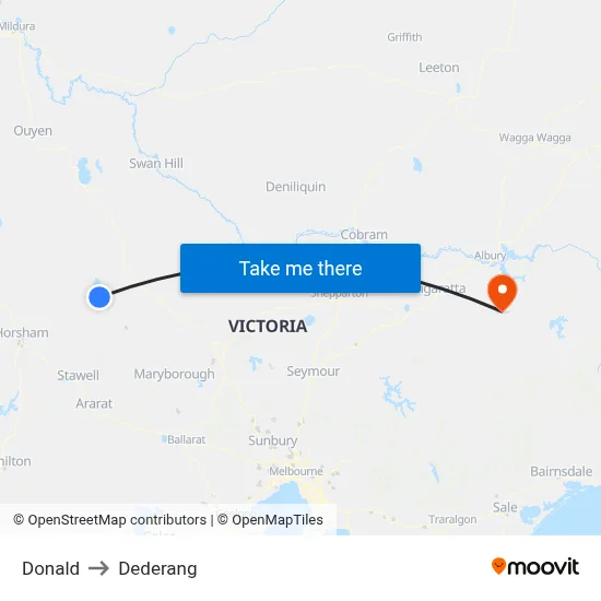 Donald to Dederang map