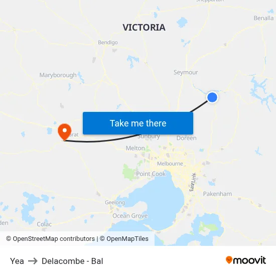 Yea to Delacombe - Bal map