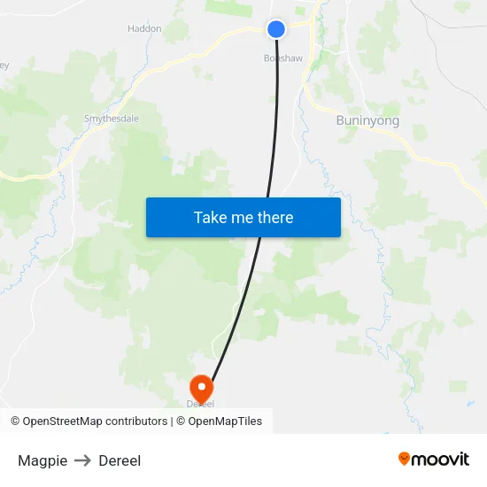 Magpie to Dereel map