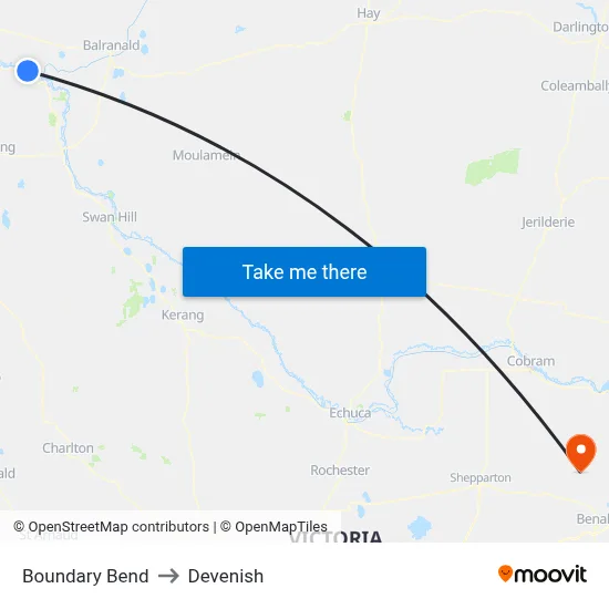 Boundary Bend to Devenish map