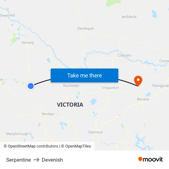 Serpentine to Devenish map