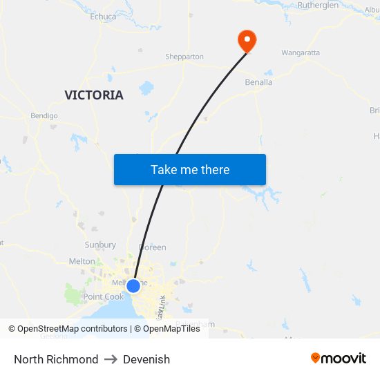 North Richmond to Devenish map