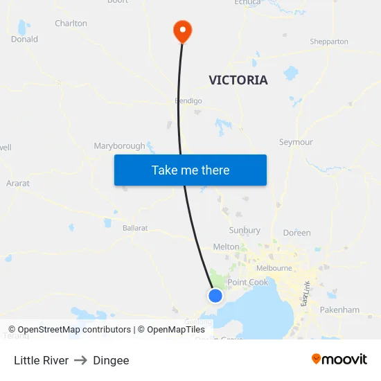 Little River to Dingee map