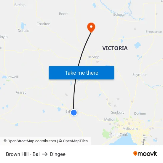 Brown Hill - Bal to Dingee map