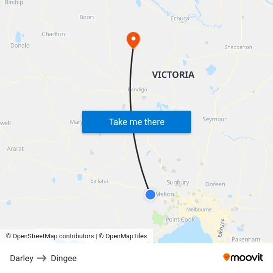Darley to Dingee map