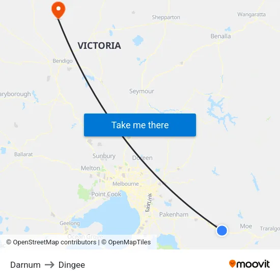 Darnum to Dingee map