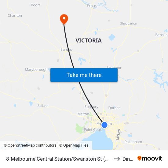 8-Melbourne Central Station/Swanston St (Melbourne City) to Dingee map