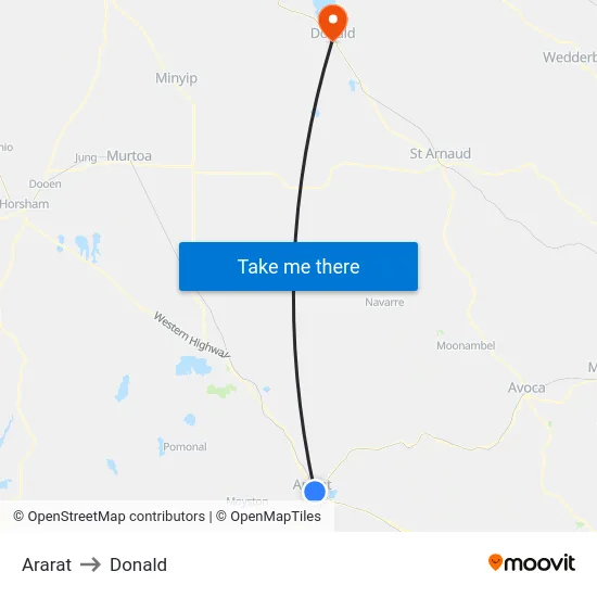 Ararat to Donald map