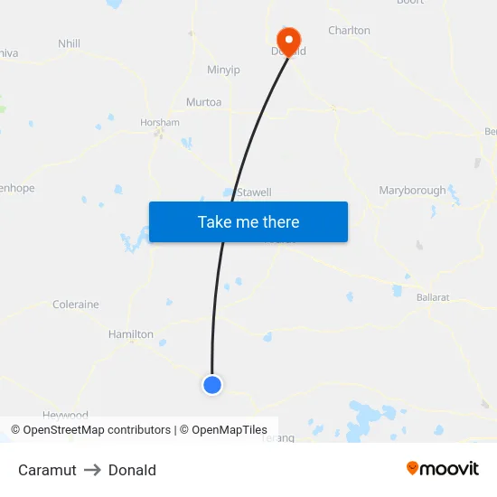 Caramut to Donald map