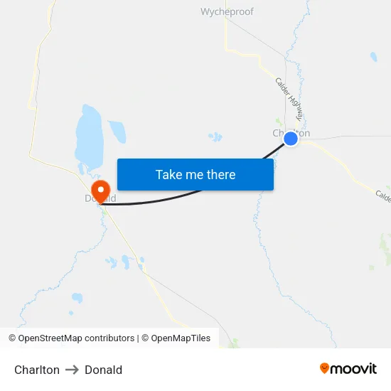 Charlton to Donald map