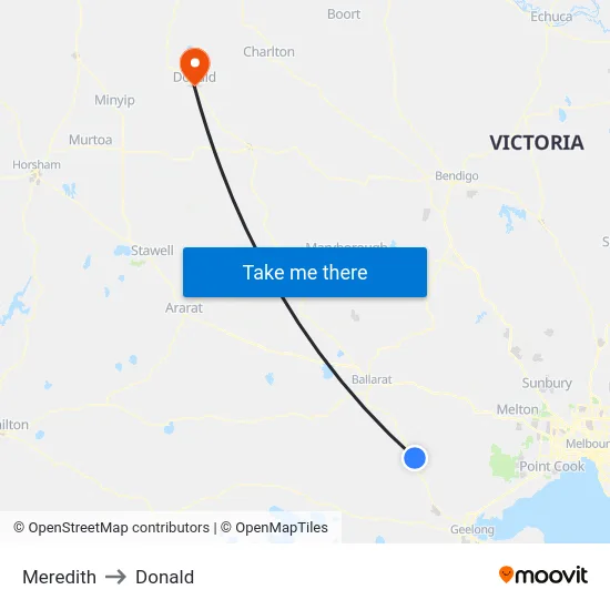 Meredith to Donald map