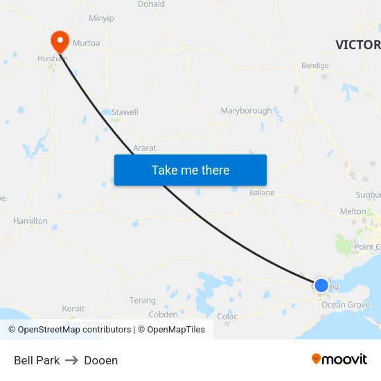 Bell Park to Dooen map