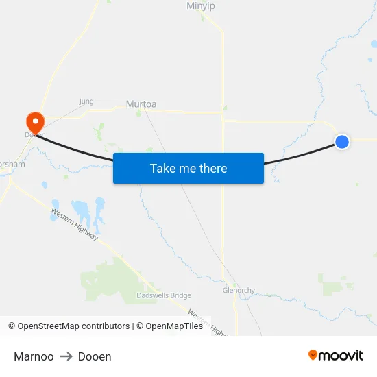 Marnoo to Dooen map