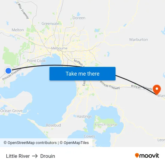 Little River to Drouin map