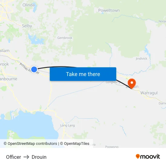Officer to Drouin map