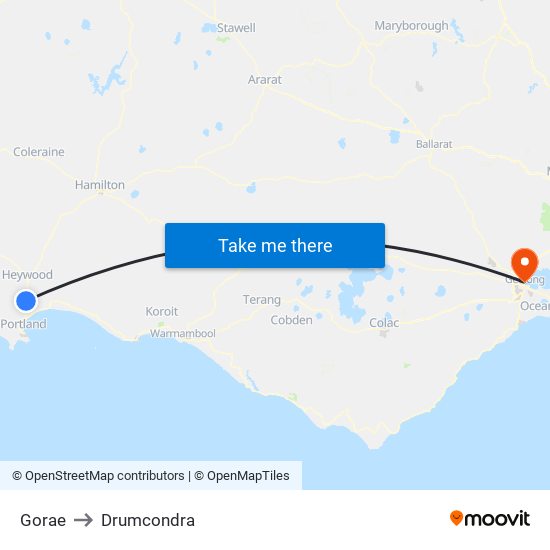 Gorae to Drumcondra map