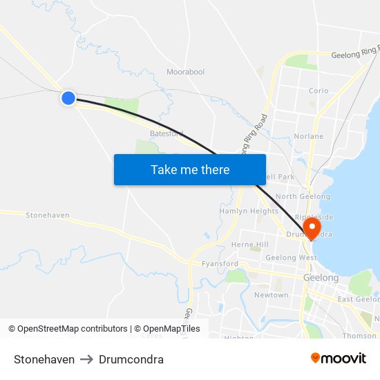 Stonehaven to Drumcondra map