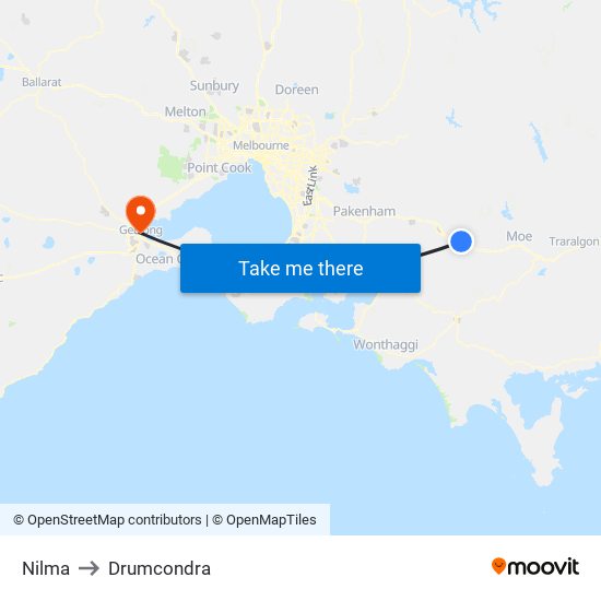 Nilma to Drumcondra map