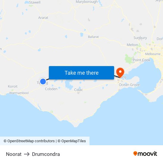 Noorat to Drumcondra map