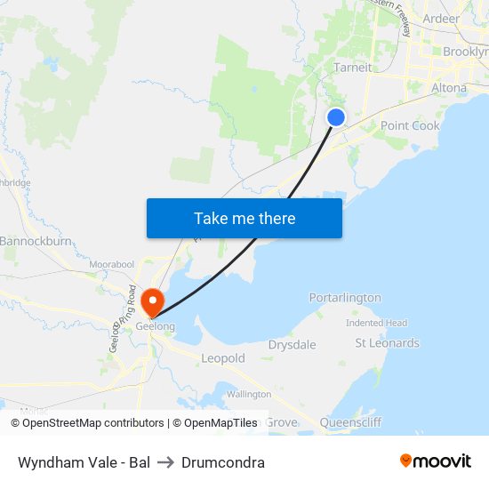 Wyndham Vale - Bal to Drumcondra map