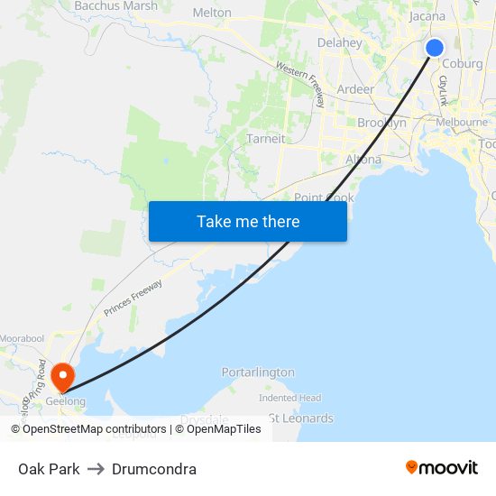 Oak Park to Drumcondra map