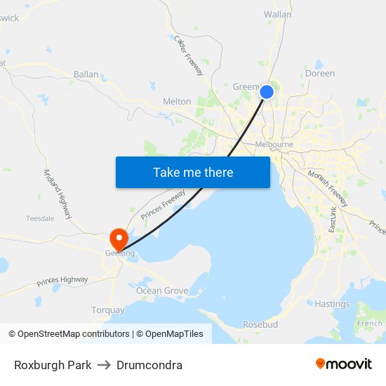 Roxburgh Park to Drumcondra map