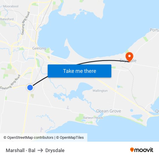 Marshall - Bal to Drysdale map