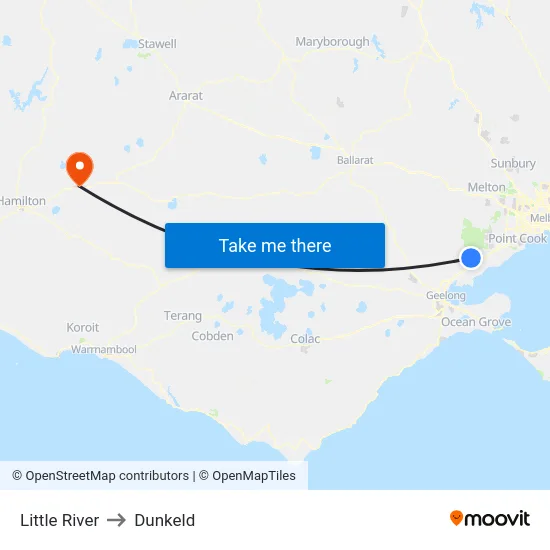 Little River to Dunkeld map