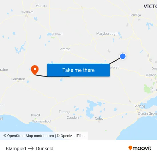 Blampied to Dunkeld map