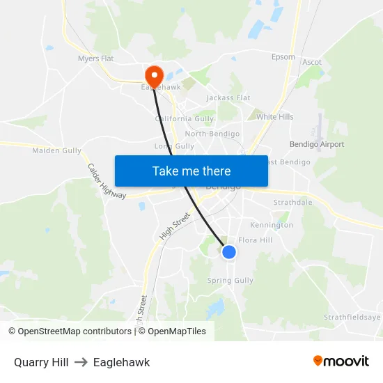 Quarry Hill to Eaglehawk map