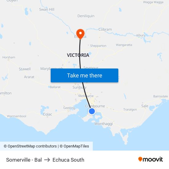 Somerville - Bal to Echuca South map