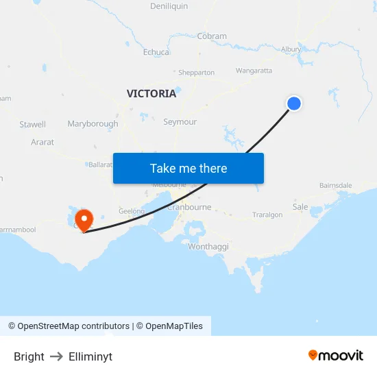 Bright to Elliminyt map