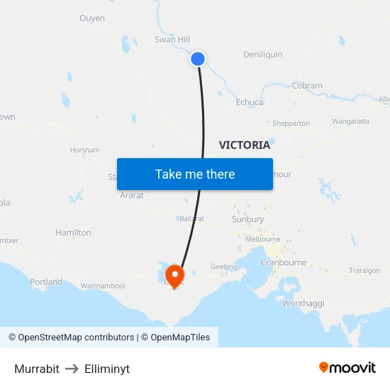 Murrabit to Elliminyt map