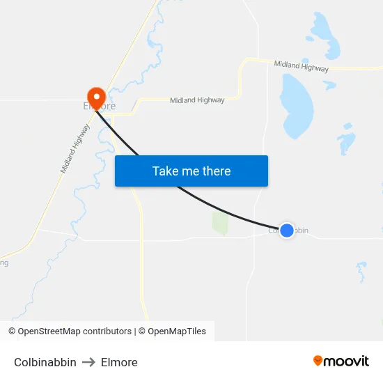Colbinabbin to Elmore map