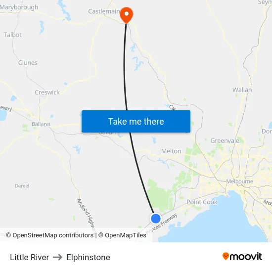 Little River to Elphinstone map