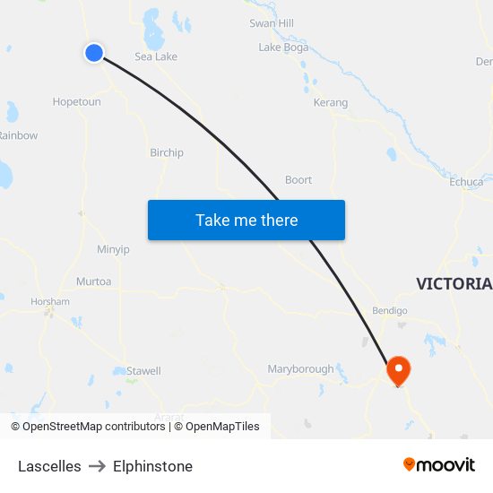 Lascelles to Elphinstone map