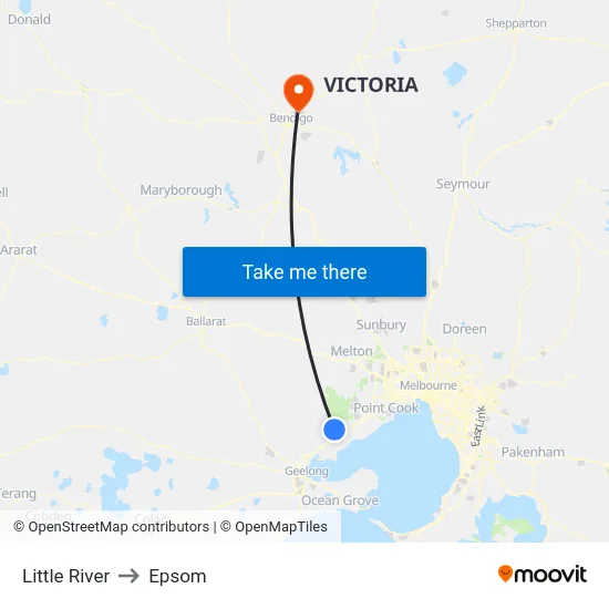 Little River to Epsom map