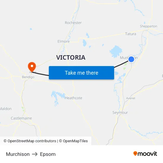 Murchison to Epsom map